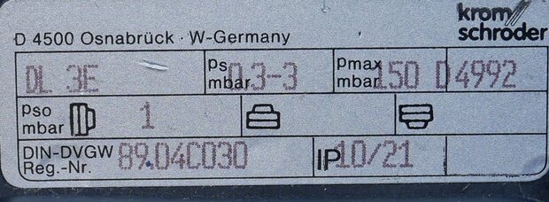 Kromschröder DL3E Air pressure switch