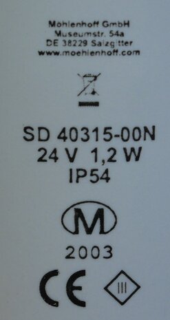 RBM 31890012 TH.1,2 watt zone-motor 24V / NC - m30x1.5