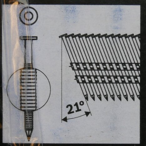 Bosch 2608200037 Round-head stripping nail SN21RK 75RG 2.8 mm, 75 mm, zinc plated, grooved