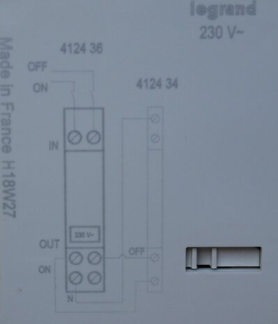 Legrand 412436 Main central control group impulse relay 230V ac