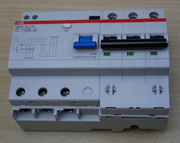 Abb 2CSR273101R1635 earth leakage circuit breaker 3P 63a 0.03a B, DS203 M A-B63/0.03