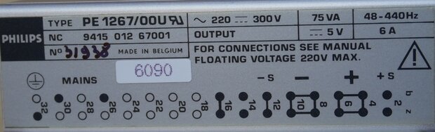 Philips PE 1267/00 U power supply NC 941501267001