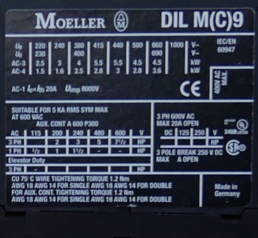 Moeller SDAINLM16 Automatische sterdriehoekschakelaar 5,5kW 400V AC 278313