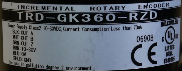 Koyo TRD-GK360-RZD heavy duty incremental rotary encoder