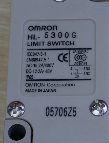 Omron HL-5300G Eindschakelaar