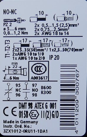 Siemens 3RU1146-4JB0 Overbelastingsrelais 45 - 63 A Size S3, 3RU11464JB0