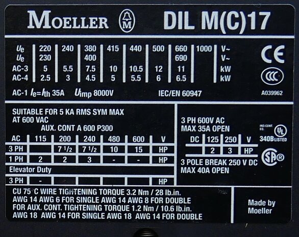 Moeller SDAINLM30 Automatische sterdriehoekschakelaar 15kW 230V AC 278369