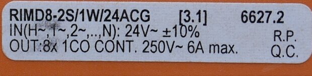 Contaclip RIMD8-2S/1W/24 ACG Multiple relay module 6627.2