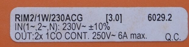 Conta-Clip RIM2/1W/230ACG Multiple relay module 6029.2 Schakelrelais