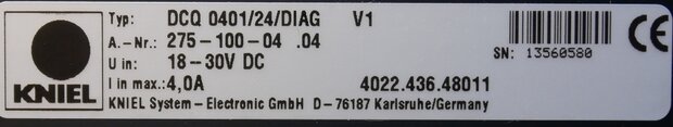 Kniel DCQ 0401/24/DIAG power supply 275-100-04