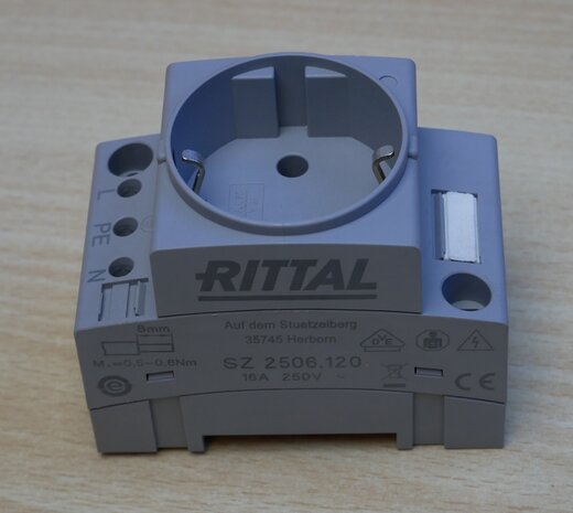Rittal SZ 2506.120 Socket gray Socket 16A 250V