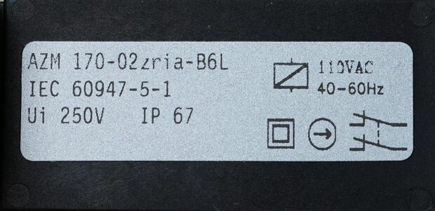 Schmersal AZM 170-02ZRIA-B6L 110V AC Safety switch M20X1.5