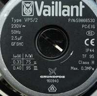 Vaillant 160949 Pump VC-VCW 254-255/3 CWK 245/3