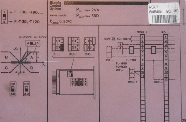 Staefa control system regulator WSU1