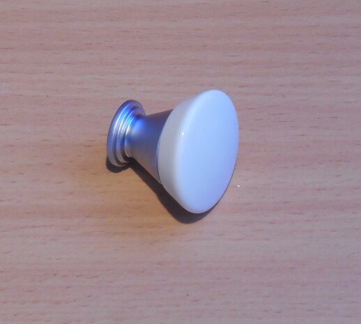 Door knob set white plastic 31x31x17mm