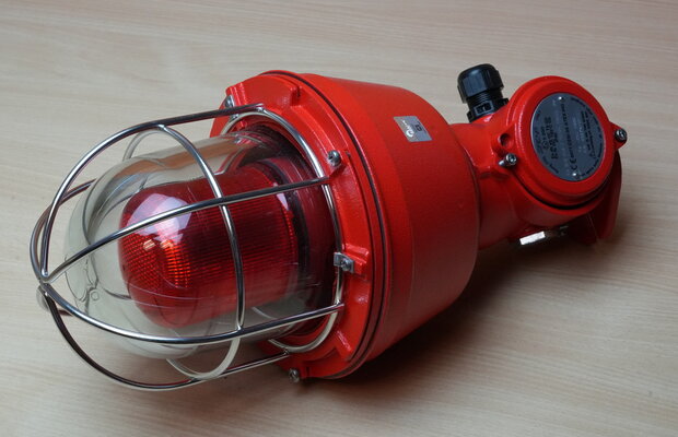 Sirena EX 070 SLR S rood knipperlicht 12V/24V AC/DC, 95003