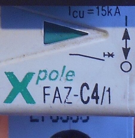 Xpole MCB FAZ-C4/1 CIRCUIT BREAKER 4A 1POLE