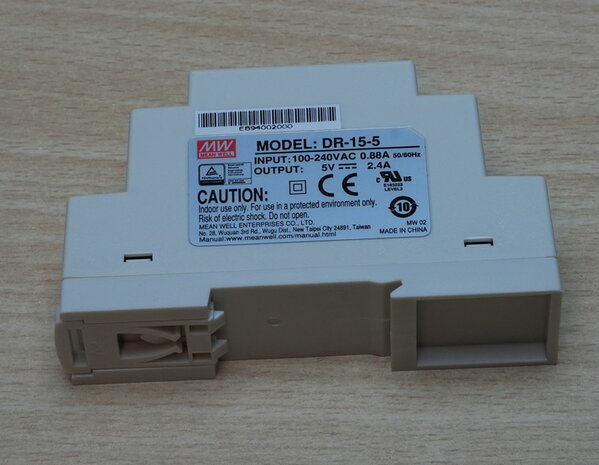 Mean well DR-15-5 Voeding 5V 3A 15W DIN rail