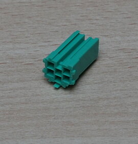 Mini ISO connector 6 pin groen