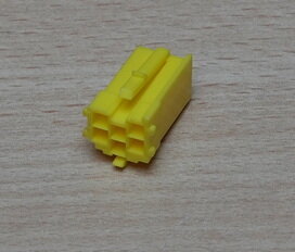Mini ISO connector 6 pin geel