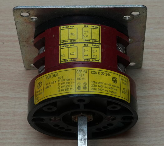 Elektra Tailfingen CSA C 22.2-14 Schalter 40A Ein-/Ausschalter