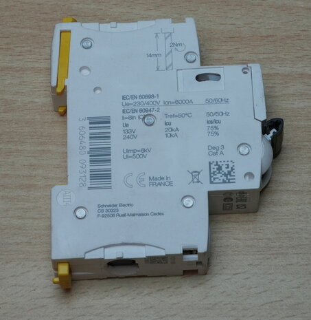 Schneider Electric iC60N C 6A Leistungsschalter 1P A9F79106