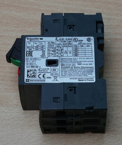Schneider Electric GV2ME02 motorbeveiligingsschakelaar 0,16-0,25A