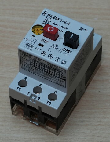Klockner-Moeller-PKZM-1-2,4-motorbeveiligingschakelaar-2,4A