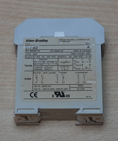 Allen Bradley 817-E2 &Uuml;berwachungsrelais 230/24 V AC / DC