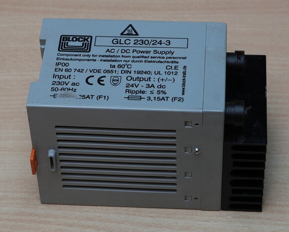 Block GLC 230/24-3 voeding 230V AC, 24V 3A DC