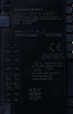 Omron GRT1-TS2P temperatuurinvoermodule PT100
