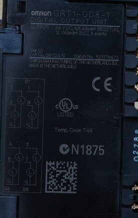 Omron GRT1-OD8-1 digitale uitgangsmodule 24V DC