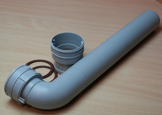 Burgerhout 400470329 flex koppelset 90 graden + verlengde bocht 80