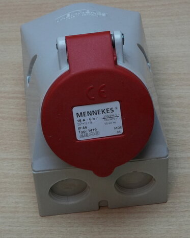 Mennekes 1419 Wandcontactdoos 16a 5P 6H 400V