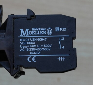 Kl&ouml;ckner moeller EK10 knop groen met I-symbool 10A
