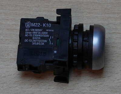 Moeller M22-K10 drukknop terugverend zwart
