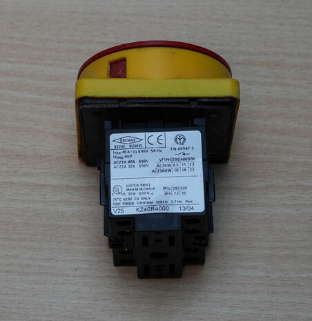 Bremas KZ40R werkschakelaar on-off 40A KZ40R4000