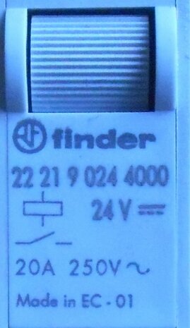 Finder relay 1M 20A 24VDC 22.21.9.024.4000
