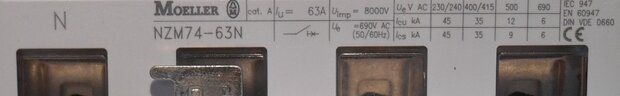 Moeller NZM74-63N vermogensschakelaar 63A 690V AC Incl. DA-NZM7