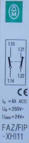 Eaton Moeller Hulpcontact FAZ/FIP-XHI1 1 6A 24-250V AC 950741790
