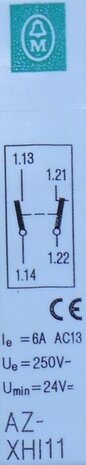 Eaton Moeller AZ-XHI1 1 Hulpcontact 1M 1V 24-250V AC 950841790