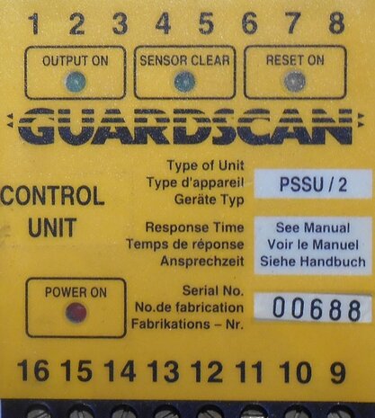 Guardscan control unit PSSU/2 24V 00688