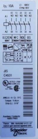 Telemecanique contactor CAD50BD 5S relay 24VDC 10A