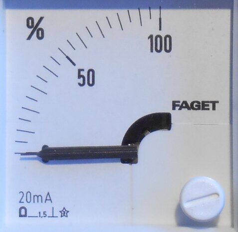 Faget percent meter Ammeter panel construction DIV 48 0-20mA 0-100%