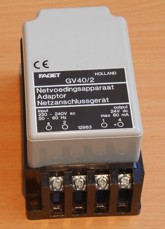 Faget GV40 / 2 Mains power supply unit 220-240V / 24V 80MA 30468