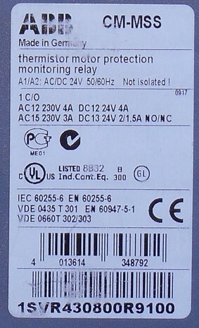 ABB CM-MSS Temperature Measurement Relay motor protection 1SVR430800R9100