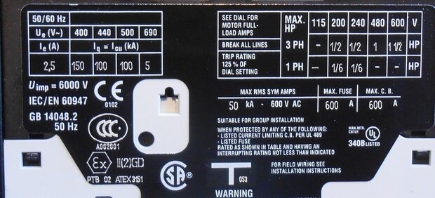 Eaton Moeller MSC-D-2,5-M7  Motorstarter 24VDC 1,6-2,5A 283161