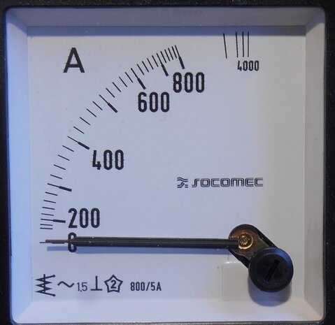 Socomec Amperemeter paneelbouw 192B3326 5-800A meter