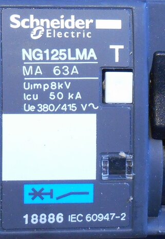 Schneider SE automatic NG125LMA 380 / 415V 63A 3P MA 18886