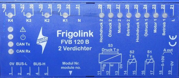 Wurm Frigo Link FVB 120B controller 2 compactor for Cooling control